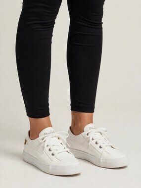 Blowfish Malibu White Lace-Up Sneakers Size 8.5